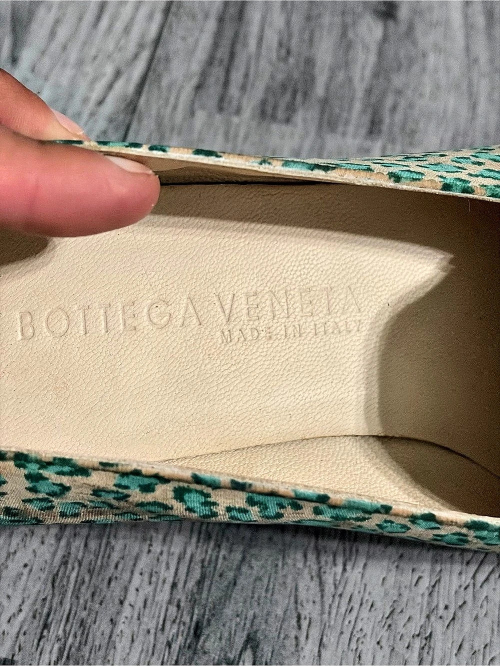 Bottega Veneta Leopard Print Loafers Green & Tan US 8.5 - Picture 5 of 7
